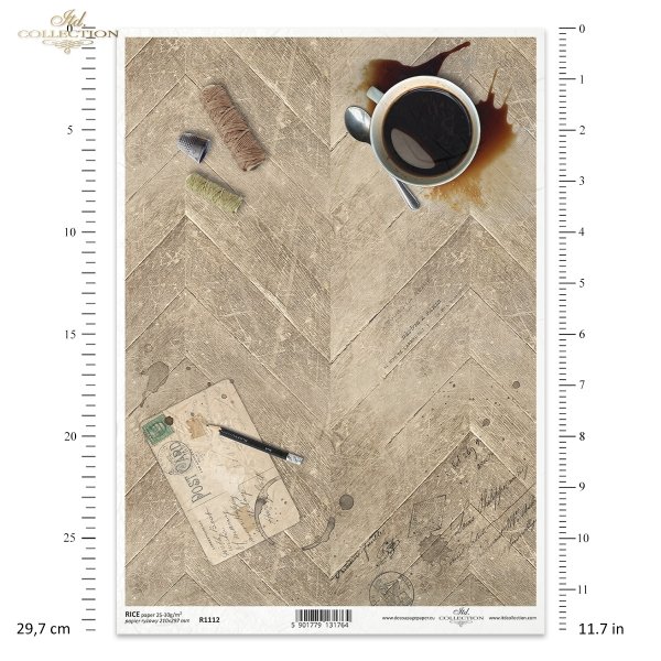 old floor, old boards, parquet, wood, spilled coffee, stain, cup, twine, thimble, pencil, postcard, postcard, alter Boden, alte Dielen, Parkett, Holz, verschütteter Kaffee, Fleck, Tasse, Bindfaden, Fingerhut, Bleistift, Postkarte