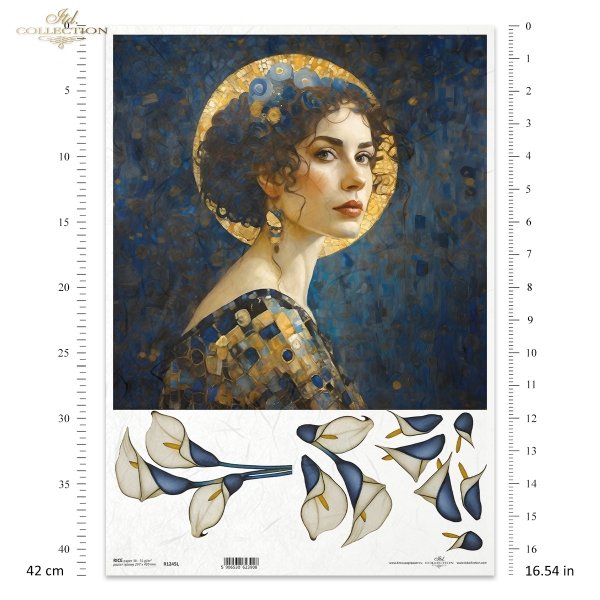 kobiety, złoto, dekoracyjne wzory, mozaiki, motywy secesyjne*women, gold, decorative patterns, mosaics, Art Nouveau motifs