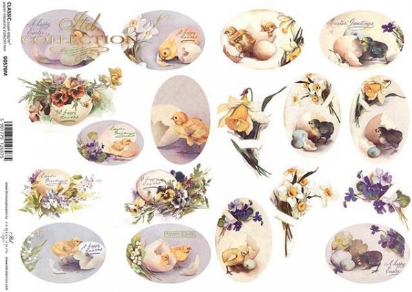 Papel especial para decoupage Pascua*Papír na decoupage Velikonoce*Papier für Decouper Ostern