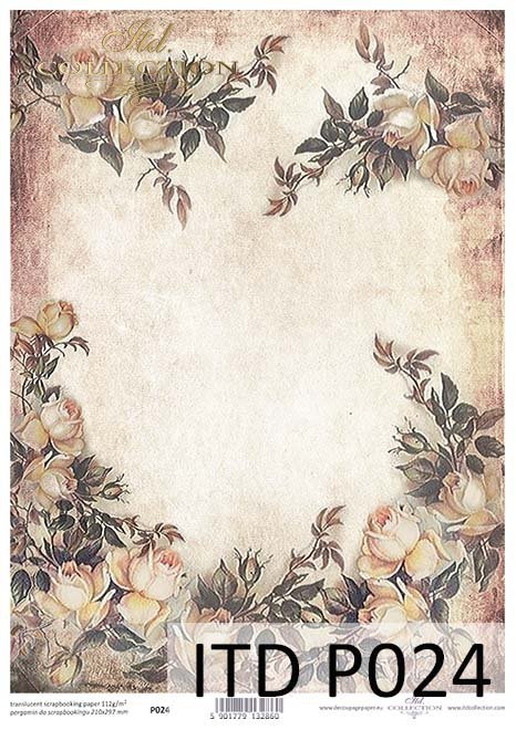 Papiery do scrapbookingu, papier specjalny, półprzezroczysty*Paper for scrapbooking, special paper, Translucent