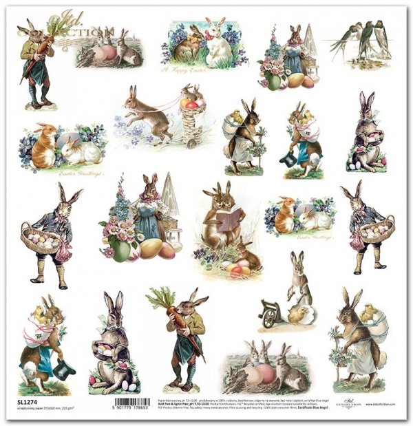 zające wielkanocne, pisanki, wycinanki*easter bunnies, easter eggs, cut-outs*Osterhasen, Ostereier, Ausstanzungen*conejitos de pascua, huevos de pascua, recortables