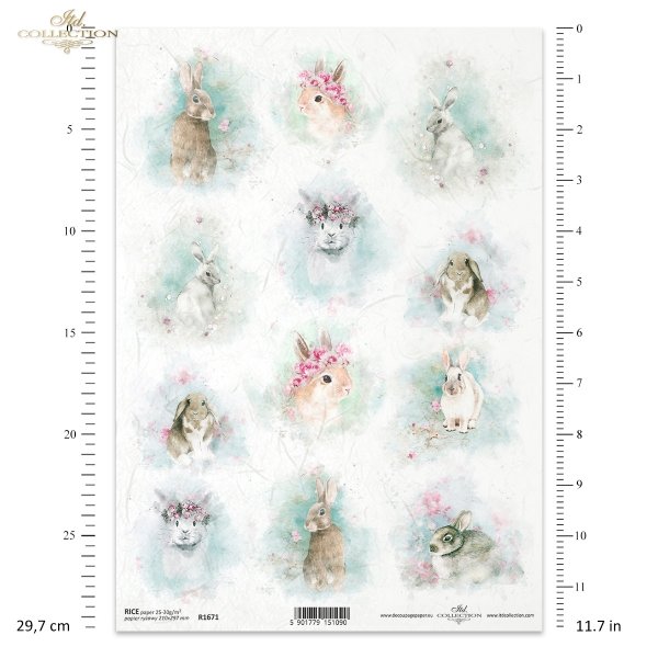 Mini kolekcja Wiosenny Shabby Chic, akwarela, akwarele, pastele, pastelowe kolory, wiosna, Wielkanoc, wielkanocne zwierzęta, zając, zające, zajączki, królik, króliki, Shabby Chic for Spring, Mini collection, watercolour