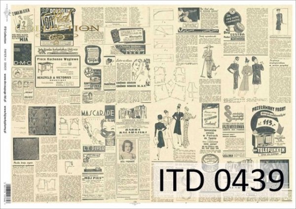 papel decoupage clásico D0439M