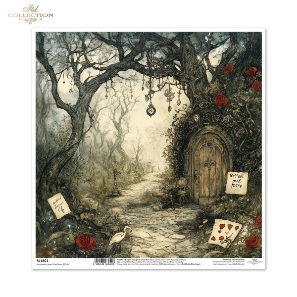 drzwi na drzewie, mroczny krajobraz, widoczek*door in a tree, gloomy landscape, view