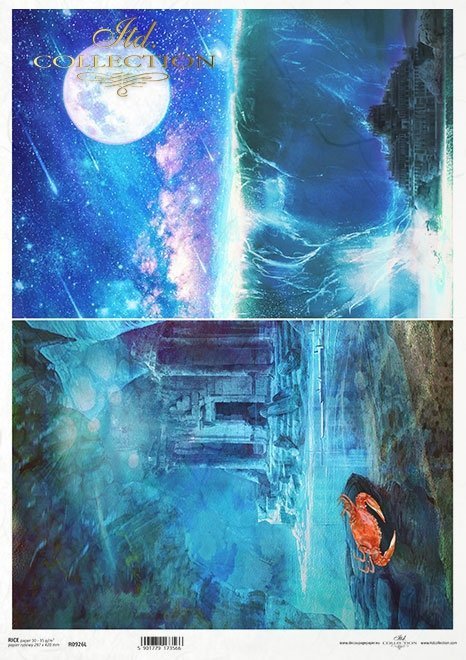 Seria - The Search for Atlantis, krab, księżyc, podwodne miasto*Series - The Search for Atlantis, crab, moon, underwater city*Serie - Die Suche nach Atlantis, Krabbe, Mond, Unterwasserstadt*Serie - La búsqueda de la Atlántida, cangrejo, luna, ciudad subma