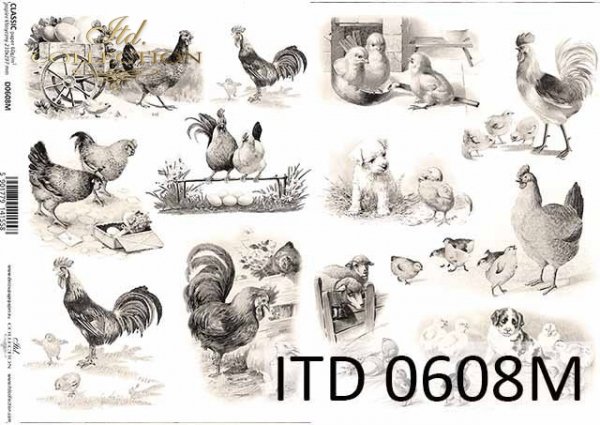papel decoupage clásico D0608M