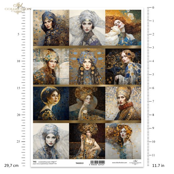 kobiety, złoto, dekoracyjne wzory, mozaiki, motywy secesyjne, kobiety*women, gold, decorative patterns, mosaics, Art Nouveau motifs, women*Frauen, Gold, dekorative Muster, Mosaike, Jugendstilmotive, Frauen