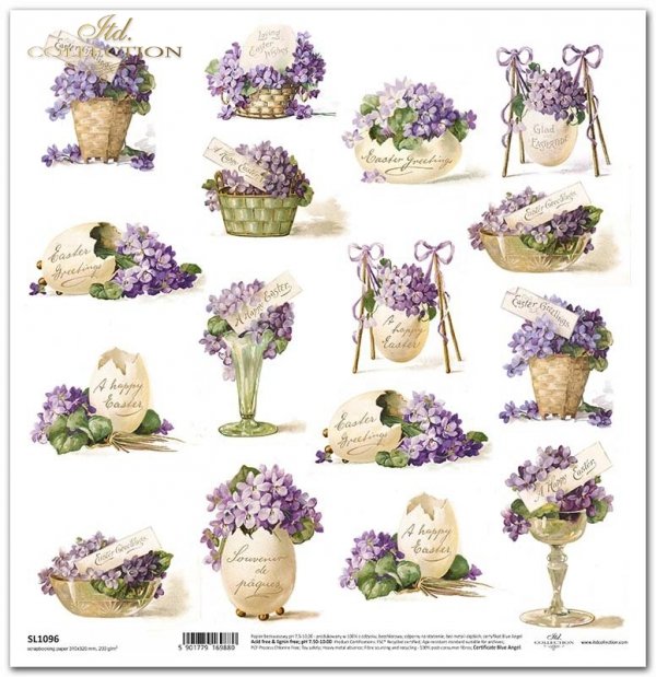 fiołki, fioletowe kwiaty, bukieciki, Wielkanoc, napisy, wielkanocne jajka*violets, purple flowers, bouquets, easter, inscriptions, easter eggs*Veilchen, lila Blumen, Sträuße, Ostern, Inschriften, Ostereier*violetas, flores moradas, ramos, pascua, inscripc