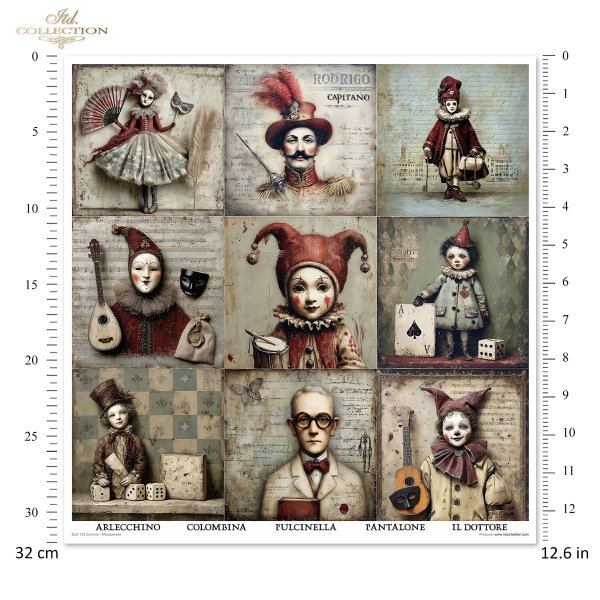 Papeles Scrapbooking SLS-103 Carnival - Masquerade