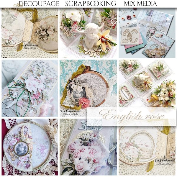 Kolekcja 'Angielska róża', Róża, kwiaty,filiżanka, tea time, dzieci, Vintage, nuty, koronka, ptaki, klatka, shabby chic, inspiracje