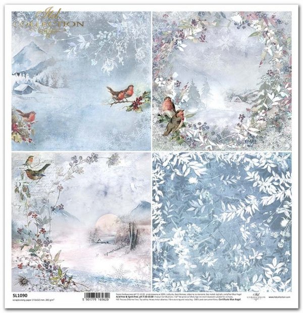 Seria Decorated with frost - mrozem malowane, zimowe ptaki, zimowy krajobraz, widoczki, liście, rośliny, szron*Series Decorated with frost - painted with frost, winter birds, winter landscape, views, leaves, plants, frost