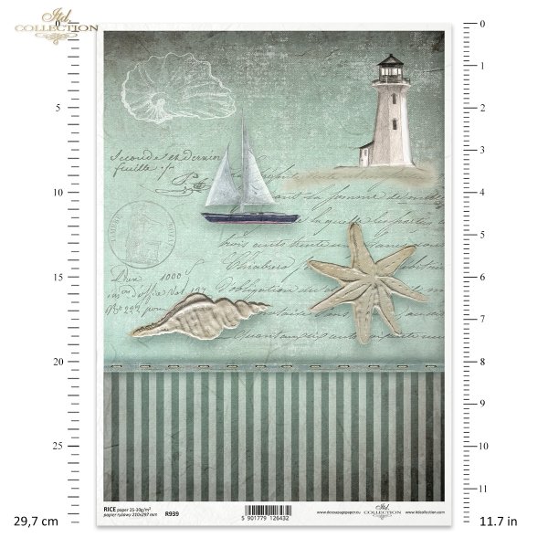 motywy marynistyczne, lato, wakacje, latarnia morska, żaglówka, łódka, muszla, rozgwiazda, list, pocztówka, paski, R939, maritime theme, summer, holiday, lighthouse, sailboat, boat, shell, starfish, letter, postcard, stripes, maritimes Thema, Sommer, Urla