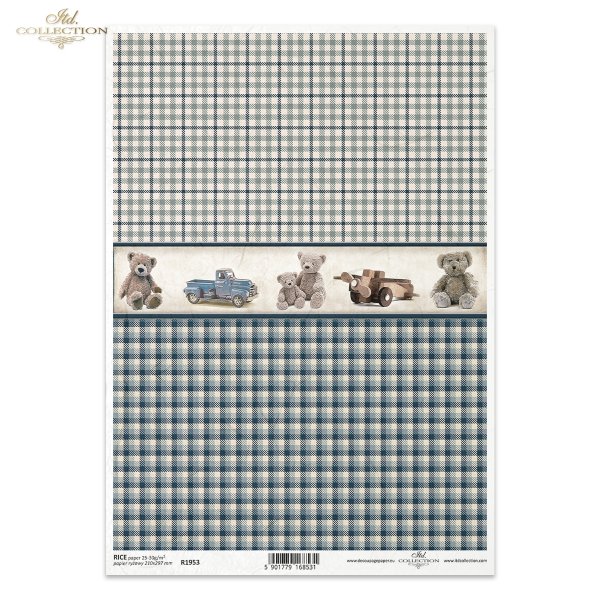 niebieska kratka, krateczka, w kratkę, prezenty dla dzieci, zabawki, pluszaki, przytulanki, maskotki, miś, misie, konik na biegunach, tło, tła, blue check, blue checkered, gifts for children, toy, toys, cuddly, mascots, teddy bear