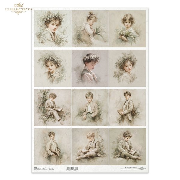 Papel de arroz decoupage A3 R1655L