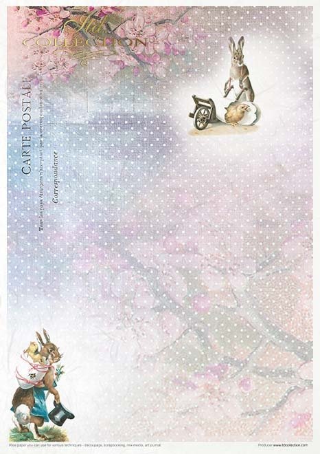 Easter Bunny - pastelowe tła, zające wielkanocne, pisanki, wiosenne kwiaty, tagi*pastel backgrounds, Easter bunnies, Easter eggs, spring flowers, tags*pastellfarbene Hintergründe, Osterhasen, Ostereier, Frühlingsblumen, Tags