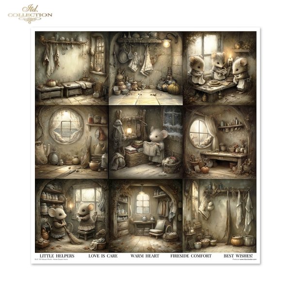 Papeles Scrapbooking SLS-100 Mouse World - Home Sweet Home