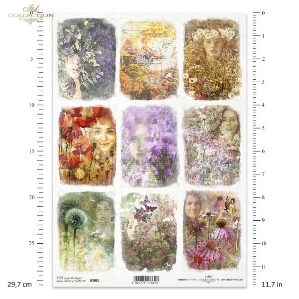 twarz kobiety, twarz kobieca, kobieta, zielarka, herbalist, rośliny, kwiaty, ogród, łąka, zioła, cykoria, echinacea, jeżówka, koper, lawenda, mak, makowe, makówka, mniszek, oregano, pokrzywa, rumianek, wrotycz, wyka, płótno, struktura płótna, woman's fac