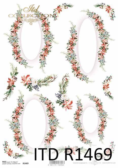Boże Narodzenie, wzory na chusteczniki, dekory*Christmas, patterns for handkerchiefs, decors