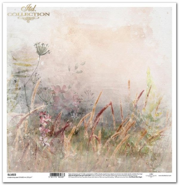 Seria Letnia Łąka - Summer meadow - trawy, kwiaty polne, akwarela*Summer meadow series - grasses, field flowers, watercolour*Sommerwiesenserie - Gräser, Feldblumen, Aquarell*Pradera de verano - hierbas, flores del campo, acuarela