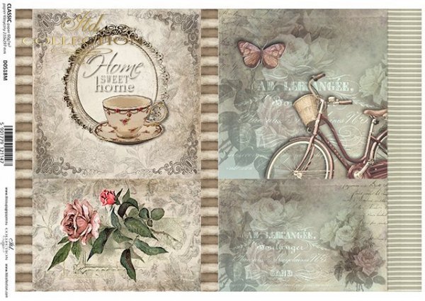 papel decoupage clásico D0518M