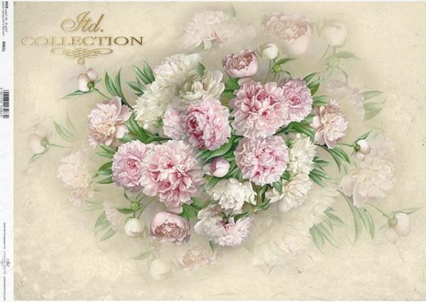 flores de papel decoupage, peonías*decoupage Papierblumen, Pfingstrosen