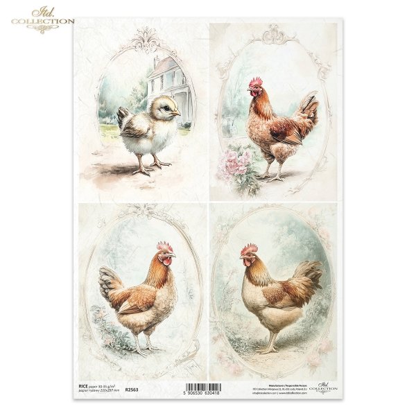 Papel de arroz para decoupage R2563