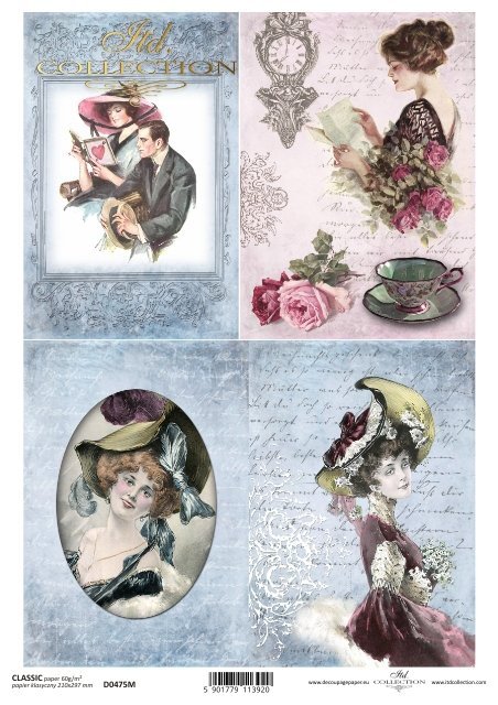 papel decoupage clásico D0475M