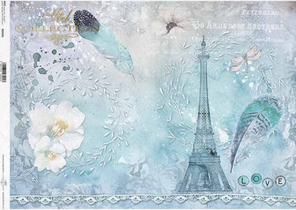 Engel, Uhren, Schmetterling, alte Schrift, Vintage*Papel decoupage con encaje, plumas, Torre Eiffel*Ангелы, часы, бабочка, старое письмо, Vintage