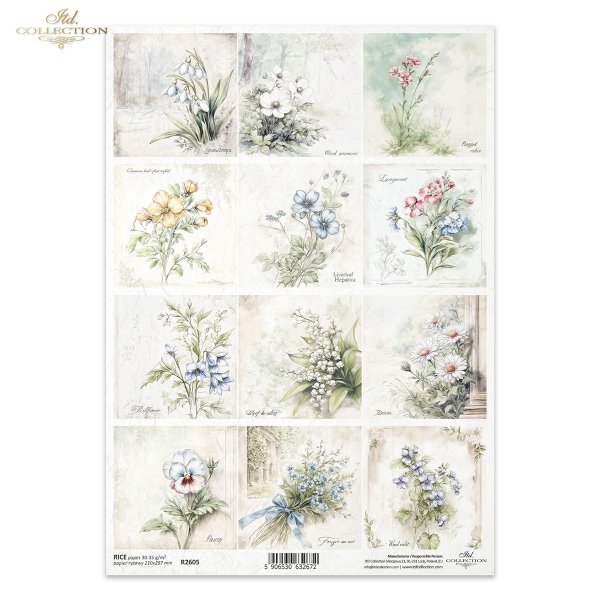 Papel de arroz para decoupage R2605
