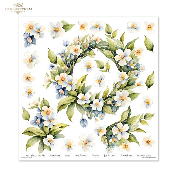 Zestaw do scrapbooking (HS code 48025890) SLS-076 Spring Wreath