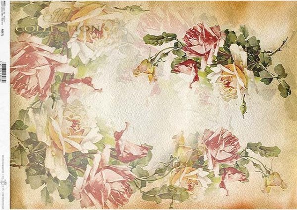 arroz papel decoupage flores, rosas, *Reispapier Decoupage Blumen, Rosen