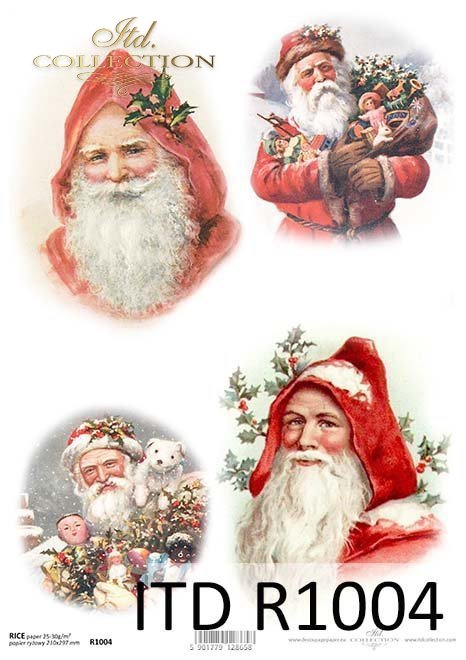 Mikołaj, święta, Vintage, Święty Mikołaj, Boże Narodzenie, zima, prezenty, R1004