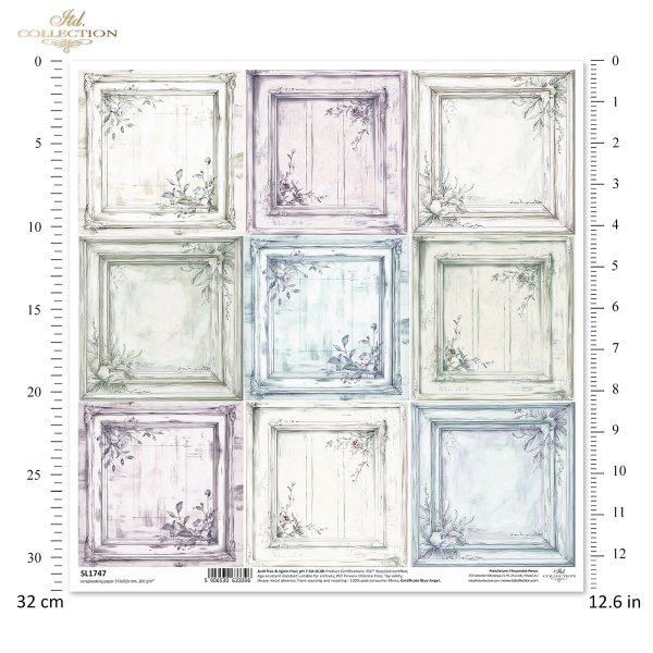 Papier do scrapbooking (HS code 48025890) SL1747