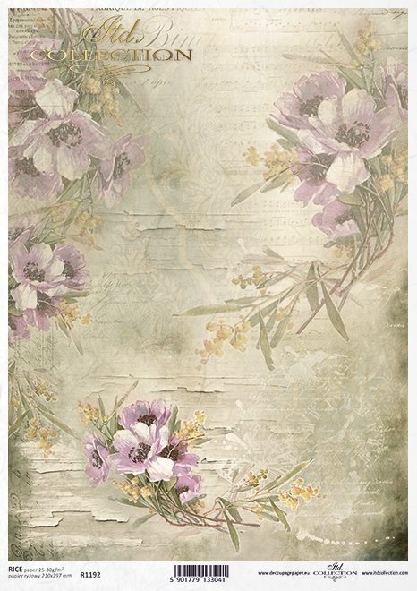 Decoupage Papier Wildblumen*flores silvestres de papel decoupage*Декупаж бумаги полевых цветов