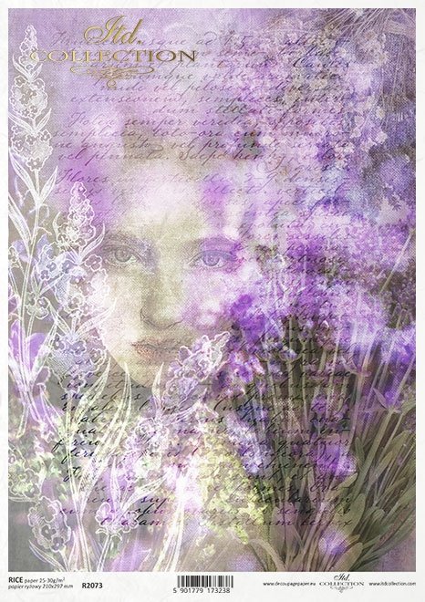 twarz kobiety, rośliny, lawenda* female face, plants, lavender* Weibliches Gesicht, Pflanzen, Lavendel* rostro femenino, plantas, lavanda