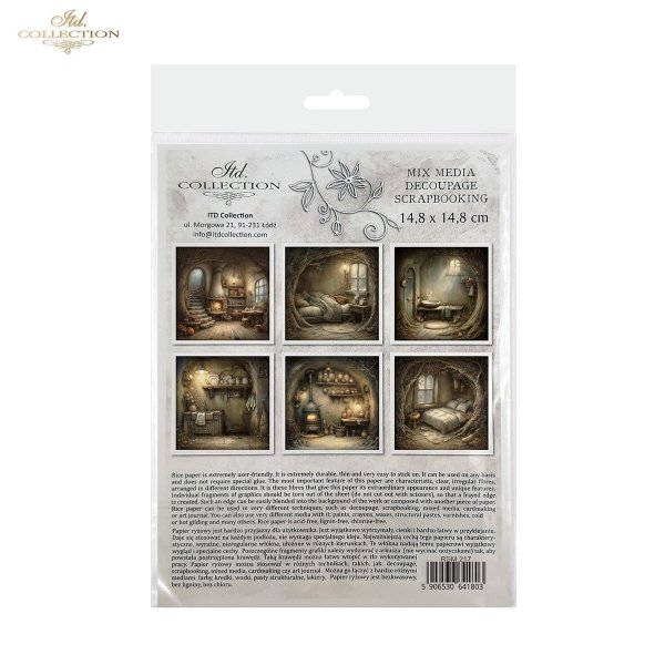 Mouse World - przytulny, rustykalny, fantastyczny, wnętrze, chatka, nora, bajkowy, leśny , świąteczny czas, Boże Narodzenie, zimowa opowieść, ilustracje bajkowe, przytulne, domowe scenki