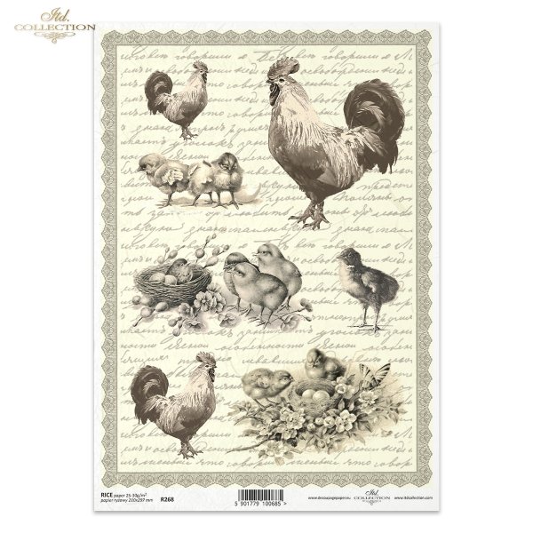 Easter, spring, retro, eggs, chickens