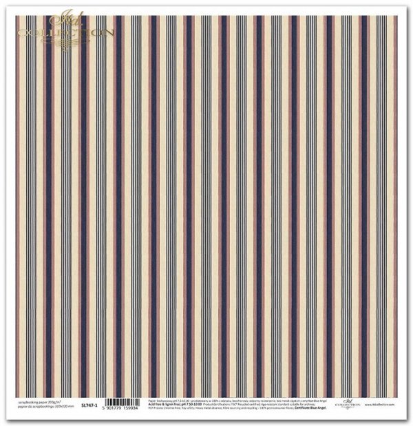 Seria retro paski - tło, baza, uniwersalne paski, paski świąteczne, granatowo-czerwone-kremowe paski*Series retro stripes - Retro stripes, marine, background, base, universal stripes, navy blue/red cream stripes 
