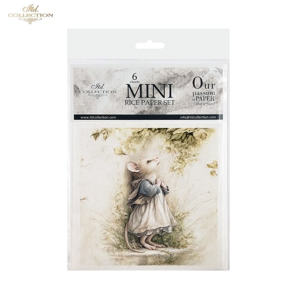 Myszki, sielanka, akwarela, retro, las, natura*Mice, idyll, watercolour, retro, forest, nature*Mäuse, Idylle, Aquarell, Retro, Wald, Natur*Ratones, idilio, acuarela, retro, bosque, naturaleza