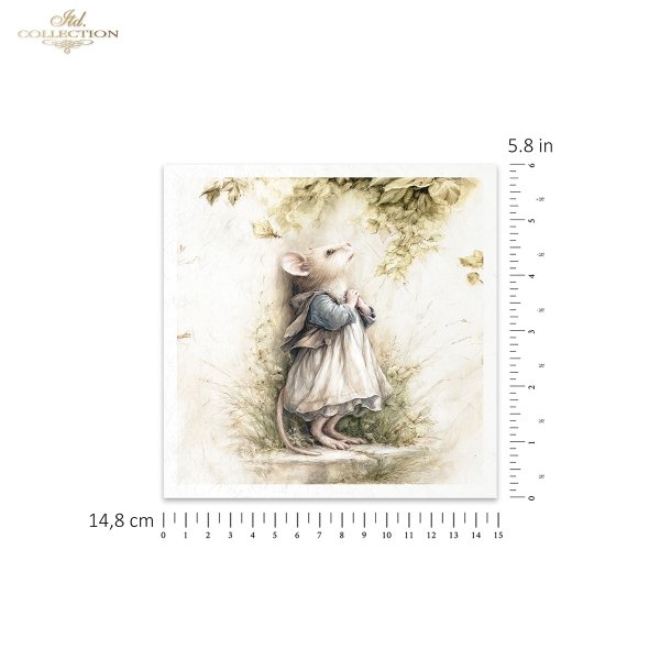 Myszki, sielanka, akwarela, retro, las, natura*Mice, idyll, watercolour, retro, forest, nature*Mäuse, Idylle, Aquarell, Retro, Wald, Natur*Ratones, idilio, acuarela, retro, bosque, naturaleza