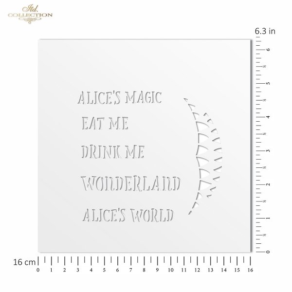 .szablon - maska do scrapbooking (HS code 39206219) 16x16 cm ST0250A
