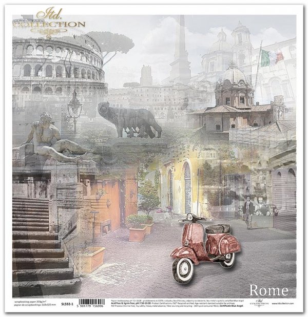 Rzym, podróże, znane miejsca, stare pojazdy*Rome, travel, famous places, old vehicles*Rom, Reisen, Baudenkmäler, alte Motorräder*Roma, viajes, monumentos arquitectónicos, motos antiguas