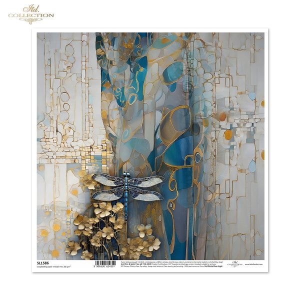złoto, dekoracyjne wzory, ważki, motyle, kamienie szlachetne, mozaiki, motywy secesyjne*gold, decorative patterns, dragonflies, butterflies, precious stones, mosaics, Art Nouveau motifs