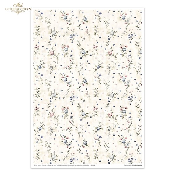 Zestaw kreatywny MS048 (HS code 48021000) Floral Shabby Chic