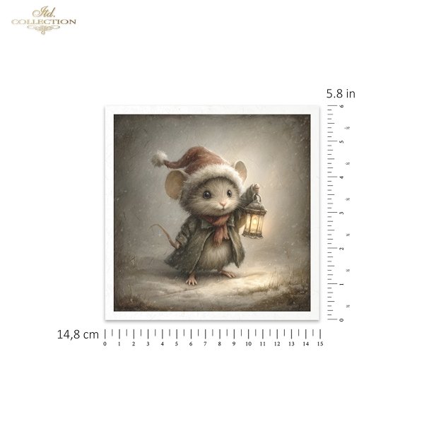 Mouse World - myszy w świątecznych strojach, Boże Narodzenie, ilustracje