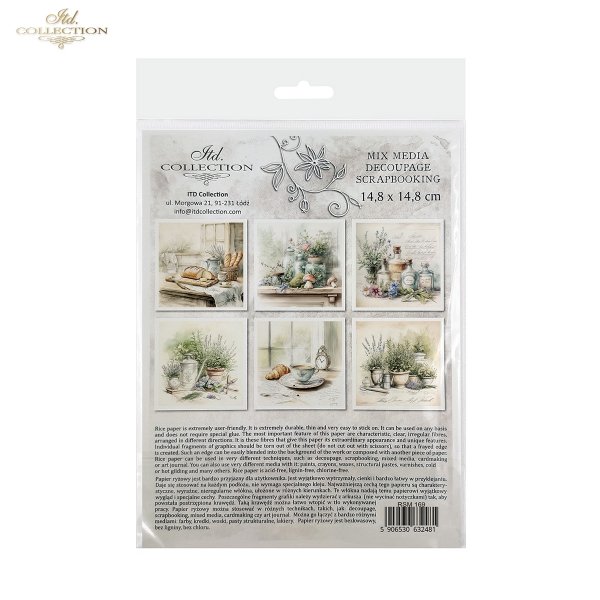 Zestaw papierów ryżowych (HS code 48021000) RSM169