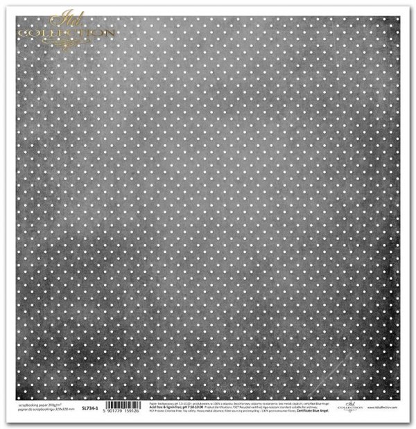 Seria Kropki w stylu retro - kropki, kropeczki, tło w kropki, brudna szarość, szary * Series Retro Polka Dots - dots, polka dots, dotted background, dirty grey, grey 