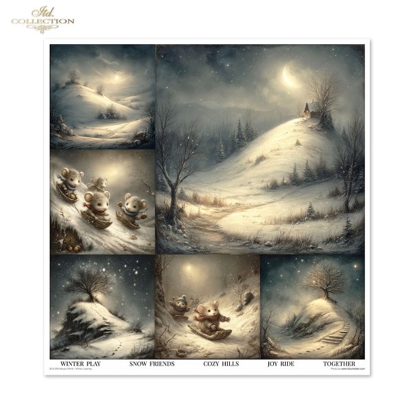 Zestaw do scrapbooking (HS code 48025890) SLS-099 Mouse World - Winter Journey