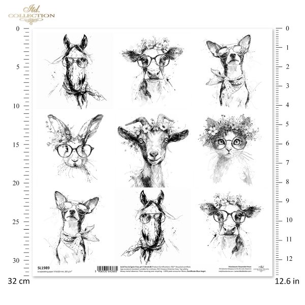 Papier do scrapbooking (HS code 48025890) SL1989