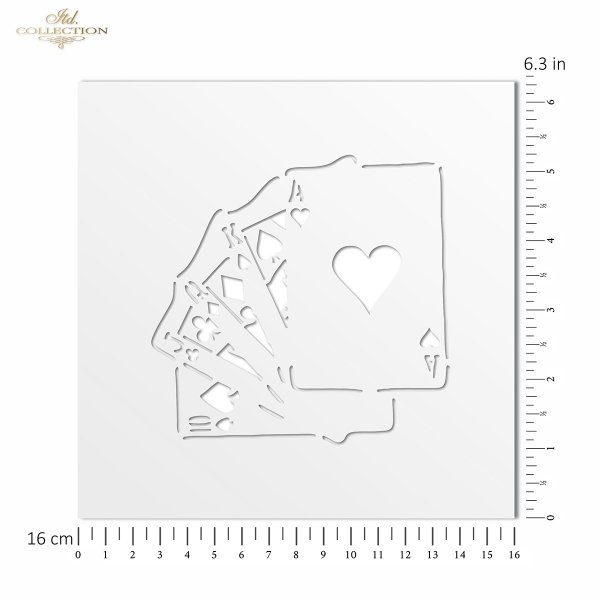 .szablon - maska do scrapbooking (HS code 39206219) 16x16 cm ST0249A